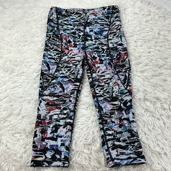 Lululemon Break Free Crop (Nulux 17") Culture Clash Starlight Black - Picture 1 of 6